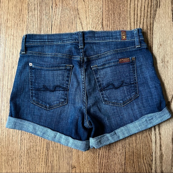 EUC 7 For All Mankind Roll Up Denim shorts - Picture 15 of 16